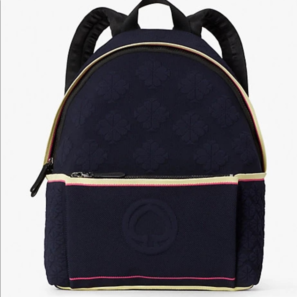 KATE SPADE MEDIUM BACKPACK SPORT KNIT BLUE MULTI
